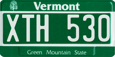 VT license plate XTH530