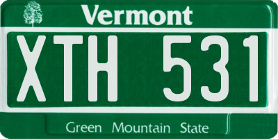 VT license plate XTH531
