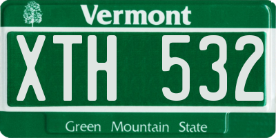VT license plate XTH532