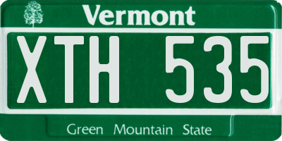 VT license plate XTH535