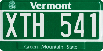 VT license plate XTH541