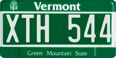 VT license plate XTH544