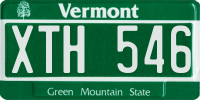 VT license plate XTH546