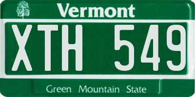 VT license plate XTH549