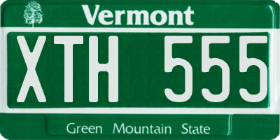 VT license plate XTH555