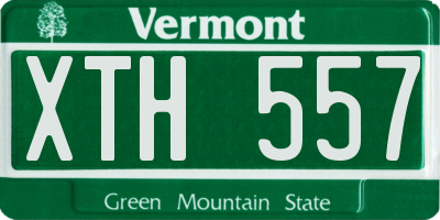 VT license plate XTH557