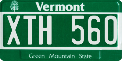 VT license plate XTH560