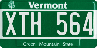 VT license plate XTH564