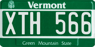 VT license plate XTH566