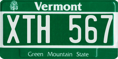 VT license plate XTH567