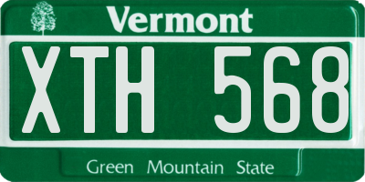 VT license plate XTH568