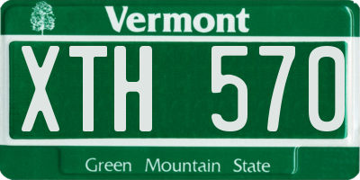 VT license plate XTH570