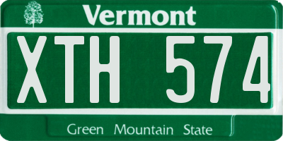 VT license plate XTH574