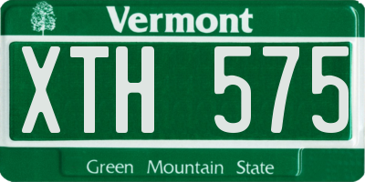 VT license plate XTH575