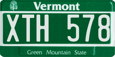 VT license plate XTH578