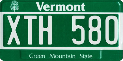 VT license plate XTH580