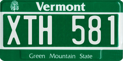 VT license plate XTH581