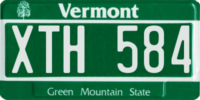 VT license plate XTH584