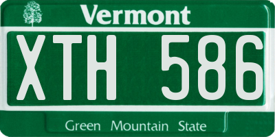 VT license plate XTH586