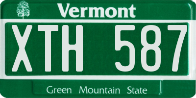 VT license plate XTH587