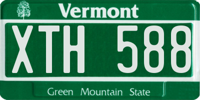 VT license plate XTH588