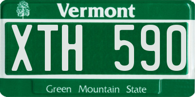 VT license plate XTH590
