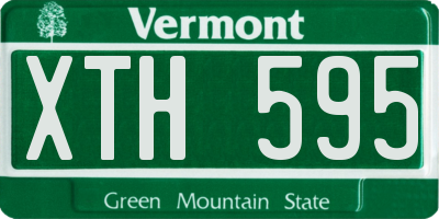 VT license plate XTH595