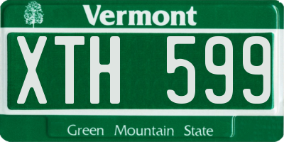 VT license plate XTH599
