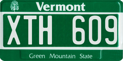 VT license plate XTH609