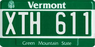 VT license plate XTH611