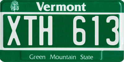VT license plate XTH613