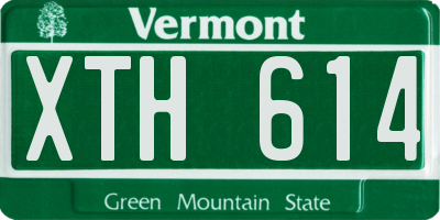 VT license plate XTH614