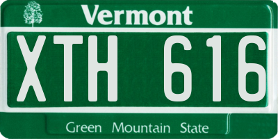 VT license plate XTH616