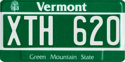 VT license plate XTH620
