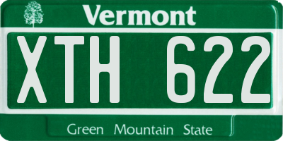 VT license plate XTH622