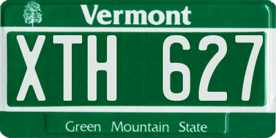 VT license plate XTH627