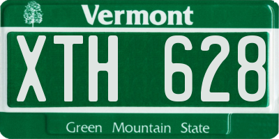 VT license plate XTH628