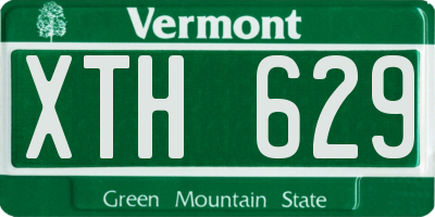 VT license plate XTH629