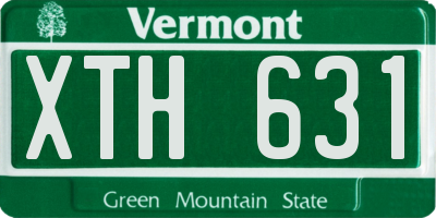 VT license plate XTH631