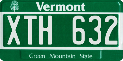 VT license plate XTH632