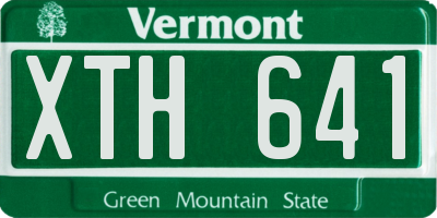 VT license plate XTH641