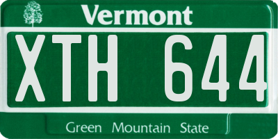 VT license plate XTH644
