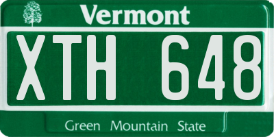 VT license plate XTH648