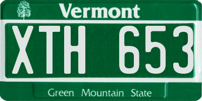 VT license plate XTH653