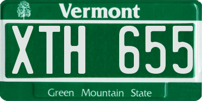 VT license plate XTH655