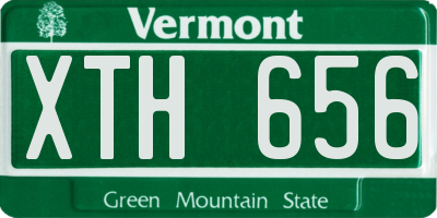 VT license plate XTH656