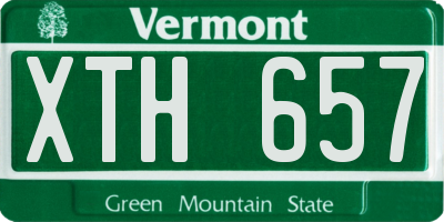 VT license plate XTH657