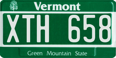 VT license plate XTH658
