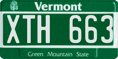 VT license plate XTH663
