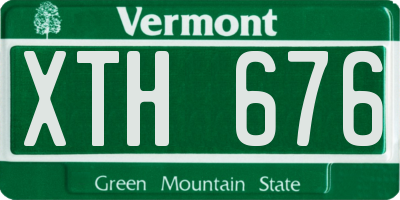 VT license plate XTH676